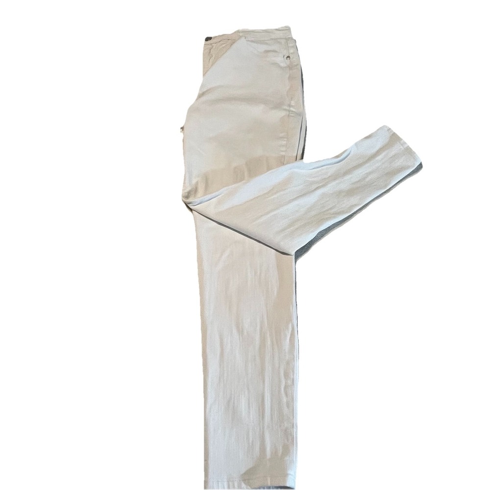 Bandolino Women's Pants Size 12 White Mandie Skinny Ankle Mid Rise